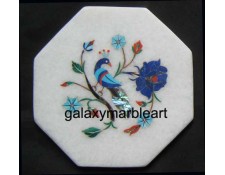 Agra inlay work marble tile oct  5" TP-502